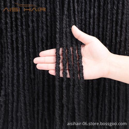 Aisi Hair 20Inch Goddess Crochet Braids Hair Extensions 16Inch Faux Locs 20 Strands Afro Braiding Hairpieces for Black Women